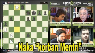 Hikaru Nakamura : Tukar Menteri dengan 2 Benteng || Rapid Chess Ch week 9 2022