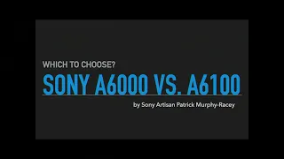 Sony a6000 vs. the Sony a6100.  I also talk about the 4 kit lenses available