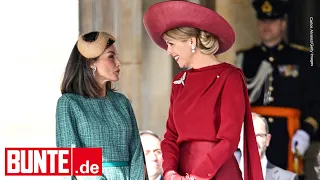 Máxima der Niederlande & Letizia von Spanien - Sie strahlen in Rot & Türkis