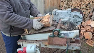 Mechaniczna łuparka do drewna zasilana elektrycznie