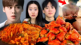 Top Chinese Actor Arrested For Being TOO CHEAP To His Girlfriends | Lobster & Spicy Noodle Mukbang
