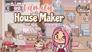 Family House Maker of 4 Coquette🎀AVATAR WORLD House Ideas💗Free House [House Design] | Makeover