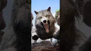 WOLF GAME | In the Face of fierce Enemies, ESCAPE Is Also A Way! #wolf #animals #shorts