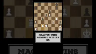 Magnus Carlsen v Wesley So | Aimchess Rapid 2023 Grand Final #shorts #magnus #wesleyso