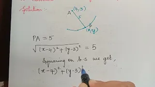 locus of a point moving from a point with constant distance || coordinate Geometry