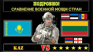 Казахстан VS Литва Латвия Эстония Молдова Армения Грузия 🇰🇿 Армия 2021 🇱🇹 Сравнение военной мощи