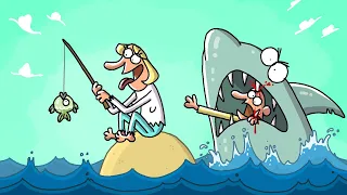 Getting Attention On A Deserted Island | Cartoon Box 345 | by Frame Order | Hilarious Cartoons