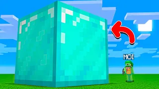 Je dois finir Minecraft mais les blocs sont GÉANT..