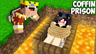 How GIRL ESCAPE FROM LAVA COFFIN PRISON in Minecraft ! COFFIN PRISON !