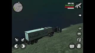 GTA San Andreas | Tanker Truck with Trailer Driving Up to the Mountain