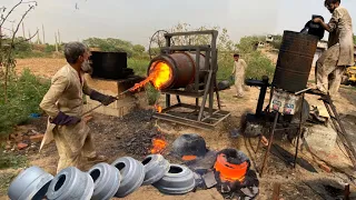 Manufacturing of a truck brake drums // How to Produce brake drum in local factory