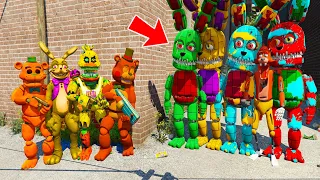 КАК КОШМАРНЫЕ АНИМАТНИКИ И ФРЕДДИ НАШЛИ МОНСТРОВ ЛЮДОЕДОВ В ГТА 5 МОДЫ FNAF GTA 5 MODS Серия 1106