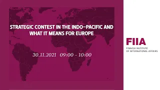 Strategic contest in the Indo-Pacific and what it means for Europe