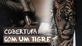 COBRIMOS UMA TATTOO COM UM TIGRE - Original SP Tattoo