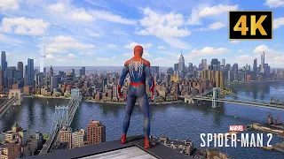 Spider-Man 2 - Open World Free Roam Gameplay (PS5) 4K No Hud