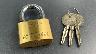 [826] Solex Cruciform Key Padlock Picked Two Ways
