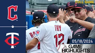 Cleveland Guardians vs Minnesota Twins FULL GAME HIGHLIGHTS May 18, 2024 | MLB Highlights 2024