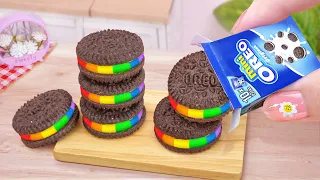 Mini Rainbow OREO Cake 🌈Amazing Miniature Blue OREO Cake Decorating🍪Best of Mini Cakes