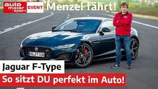 Menzel fährt Jaguar F-Type: Das musst DU wissen zur perfekten Sitzposition! | auto motor und sport