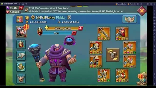 Lords Mobile..Max Titan Plakky account OVERVIEW!! ..Max champs and full blessed artifacts!!