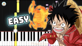 [full] One Piece OST - "Overtaken" - EASY Piano Tutorial & Sheet Music