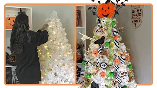 Halloween Tree Decorating! Time Lapse for Halloween Decorating Ideas!