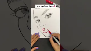 How to draw lips ❤️👄 #shorts #drawing #tutorial #howtodraw #art #draw #artist