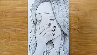 A Sad Girl - Drawing Tutorial/Pencil sketch drawing