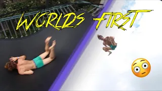 Crazy worlds first trampoline tricks