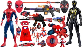 Spider Man Toy Series unboxing - Spider Man toy gun, cloak, mask, gloves, shield, laser sword