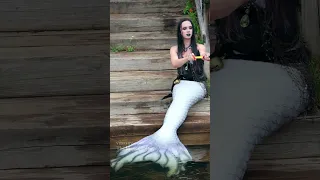 Mermaid squirting people with water at the Boyne City Pirate Festival 2022 #shorts