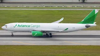 Airbus A330 da Avianca Cargo decolando em Viracopos( O Verde ).