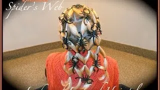 Halloween Hairstyle: Spider web