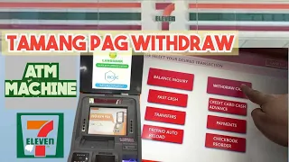HOW TO WITHDRAW GCASH MONEY IN 7/11 | PAANO GAMITIN ANG 7 eleven ATM