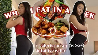 what i EAT in a WEEK | CALORIES of an INTUITIVE eater *over 2000*