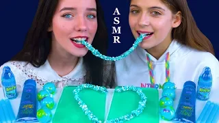 ASMR BLUE SHEET JELLY, PLANET GUMMY, SOUR CANDY GEL, NERDS ROPE, NIK-L-NIP WAX STICKS