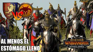 AL MENOS EL ESTÓMAGO LLENO TOTAL WAR WARHAMMER 3 #582 BATALLA BRETONIA VS HOMBRES BESTIA