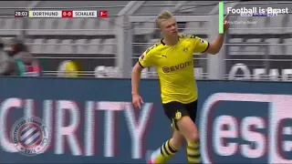 Erling Haaland's First Goal for Dortmund against Schalke 04