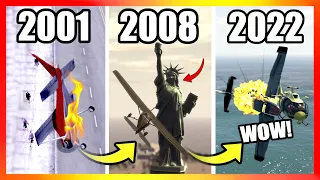 Evolution of PLANE CRASH LOGIC in GTA Games (2001-2022)