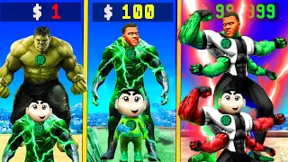 Franklin & Doraemon ShinChan⚡Controlling HulkWatch🔥AvengerIronMan InGTA5!😱#gta5 #shinchan #doraemon