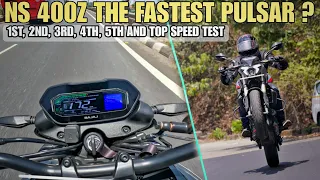 Top Speed Test of Bajaj Pulsar NS400z all Gears Top Speed🔥🏁