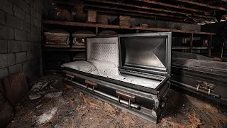 ABANDONED Funeral Home with Caskets and Hearse Left Behind | Found BABY Casket...