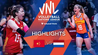 🇨🇳 CHN vs. 🇳🇱 NED - Highlights Week 1 | Women's VNL 2022