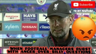 Football managers facing off with reporters over stupid questions: Guardiola,Mourinho, Klopp,Bruce😡