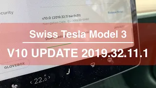 Update 2019.32.11.1 (V10) on Swiss Tesla Model 3