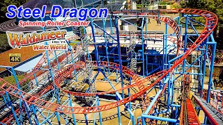 2022 Steel Dragon Spinning Roller Coaster On Ride 4K POV Waldameer Park