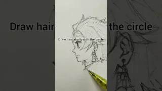 How to draw anime side view face!!🔥 - #shorts