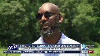 Alliance for the Chesapeake Bay helps fix church cemetery damaged by flooding