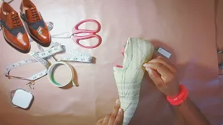 Making Oxford Handmade Shoe With Cowhide Leather|Pattern Making Tutorial.