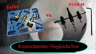 Kreisschneider-Vergleichstest / Falke gegen STAR-M/verstellbare Lochsäge
